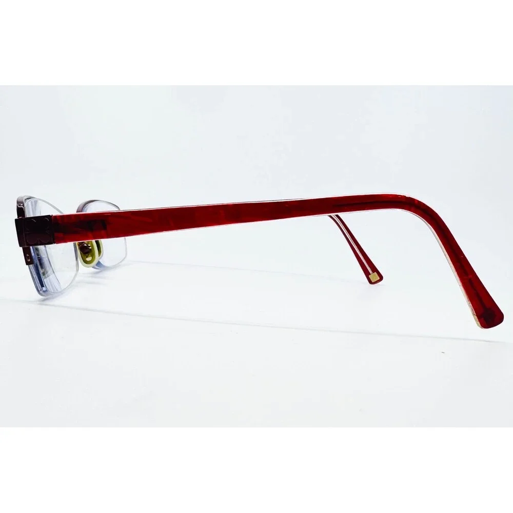 Liz Claiborne Eyeglasses Womens Burgundy Half Rim Rectangular 54-15-135